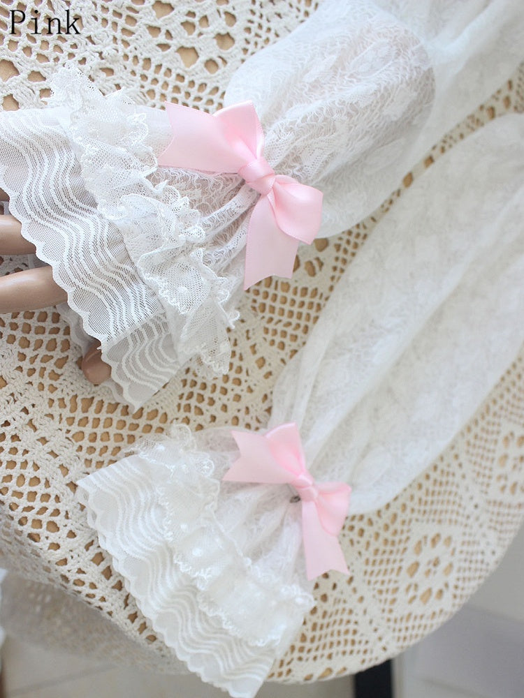 Color Trim Sleeves Options Bowknot 10 Lace Detachable Details