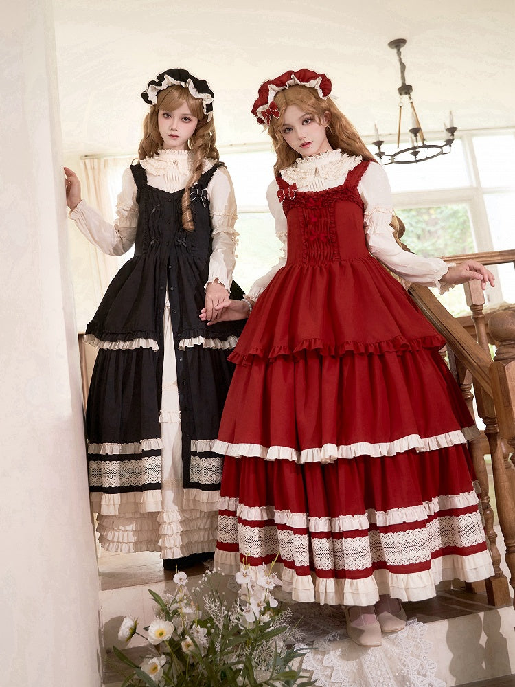 Detachable Pan with Beige Collar Blouse Peter Ruffle Sleeves Neckline