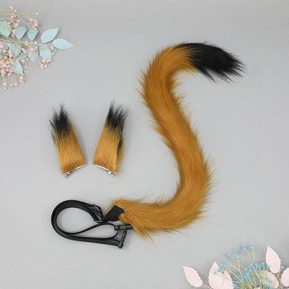 Hair Faux Set Cute Lolita - + Clips 5 Fur Pair One of Kitty Colors Tail A