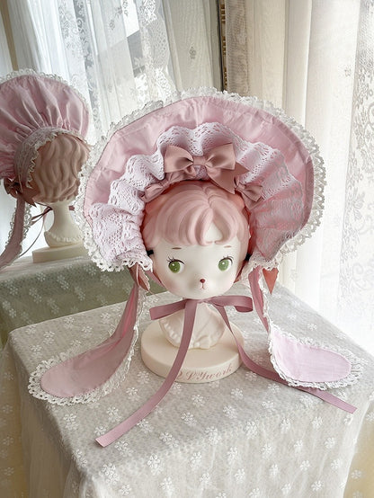 ブルーレッド / バニーボンネット ピンク耳 ブラック