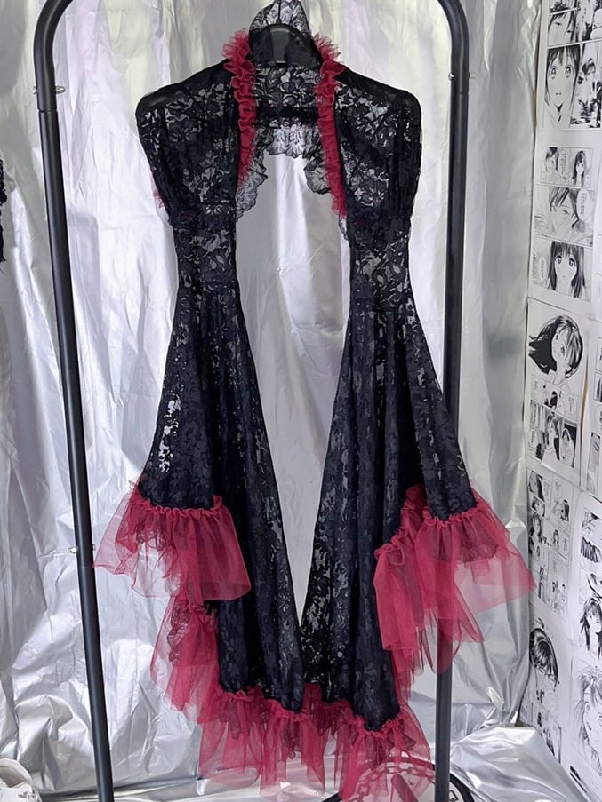 Lace Shrug Gothic Black Bell Sleeves