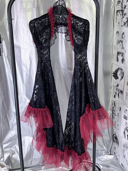 Lace Shrug Gothic Black Bell Sleeves