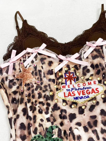 Trägerloses Top mit Leopardenmuster, gepolsterte Körbchen, Camisole, Braun/Rosa