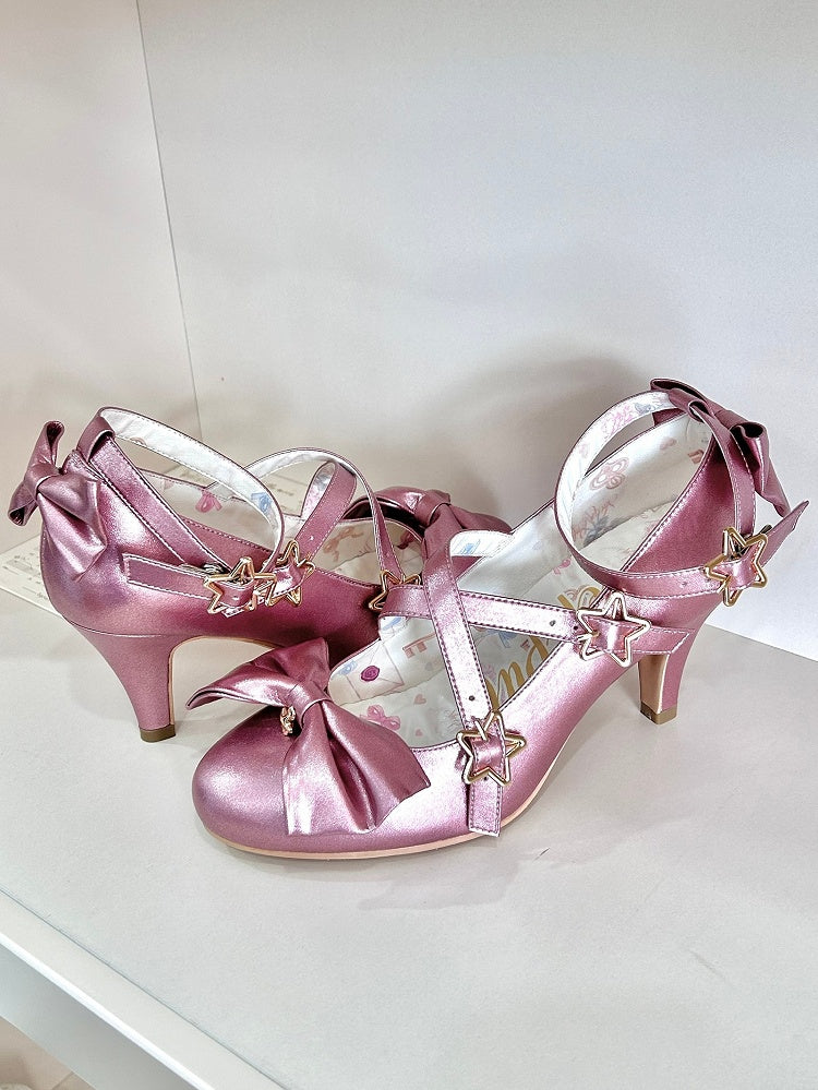 Lolita Sweet Accents - Bow Deep Shoes Pink cm 6.5