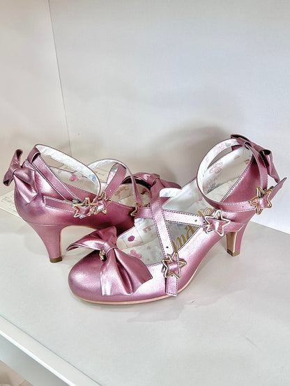 Lolita Sweet Accents - Bow Deep Shoes Pink cm 6.5