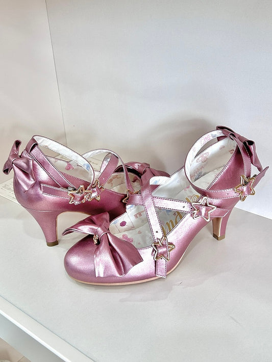 Lolita Sweet Accents - Bow Deep Shoes Pink cm 6.5