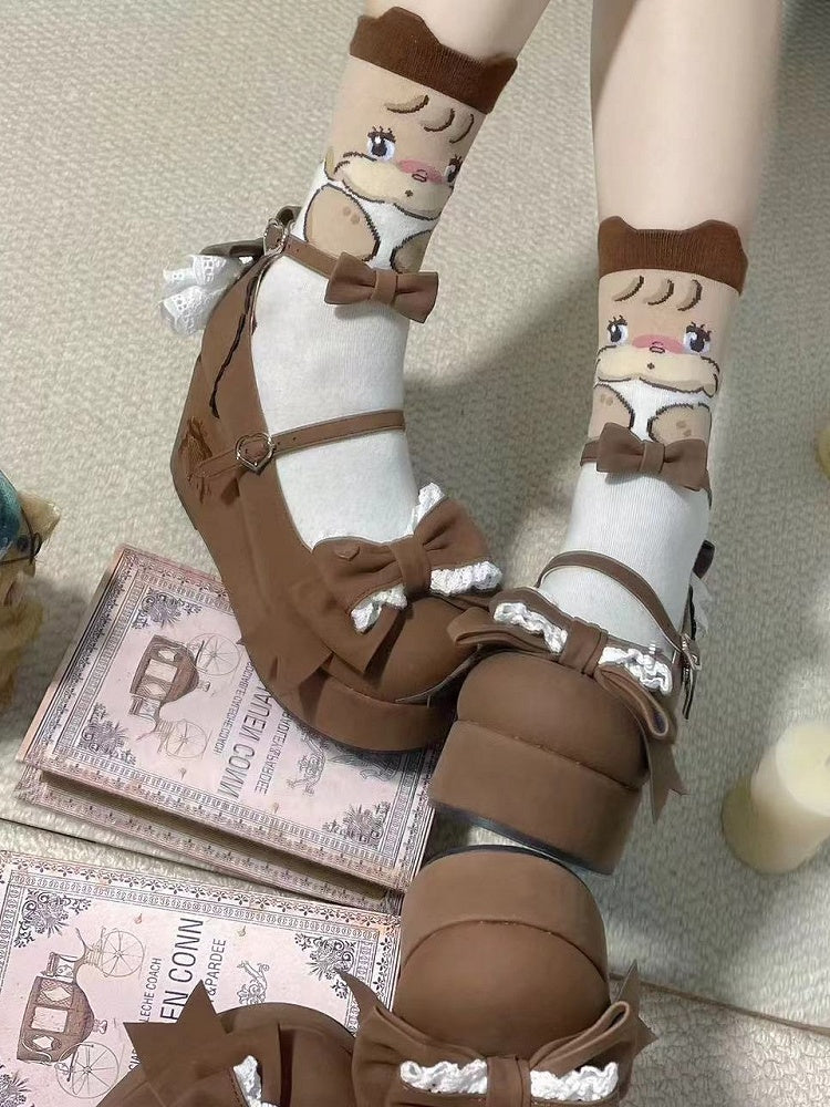 Shoes Back Mary Multi-Tiered - Jane Platform Lolita Lace