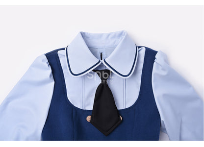 Zootopia Judy Navy Blue Fake Two-piece Preppy Style Dress with Free Waist Bag