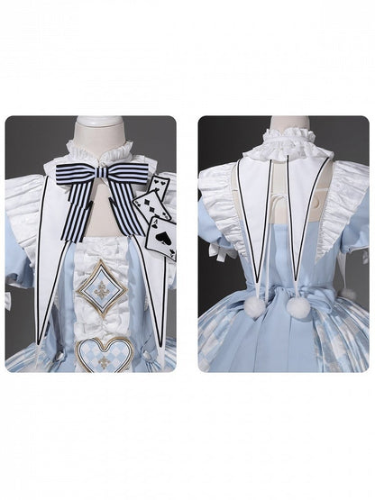 White Poker Card Pom-pom Detachable Collar - Unknown Star