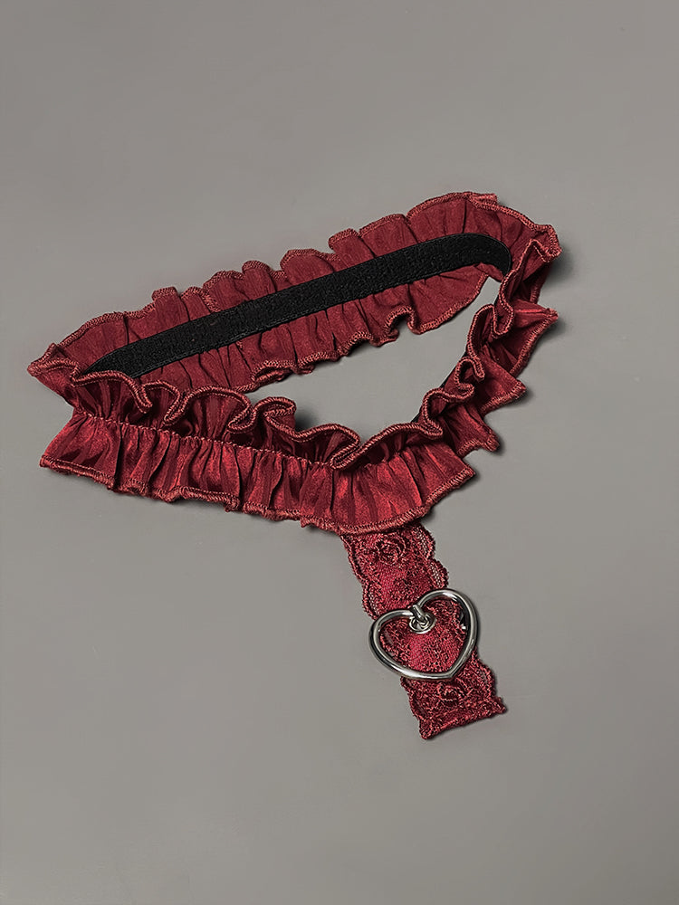 Garter Red White / Black