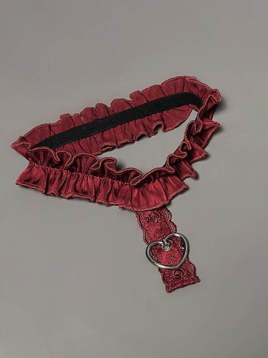 Garter Red White / Black