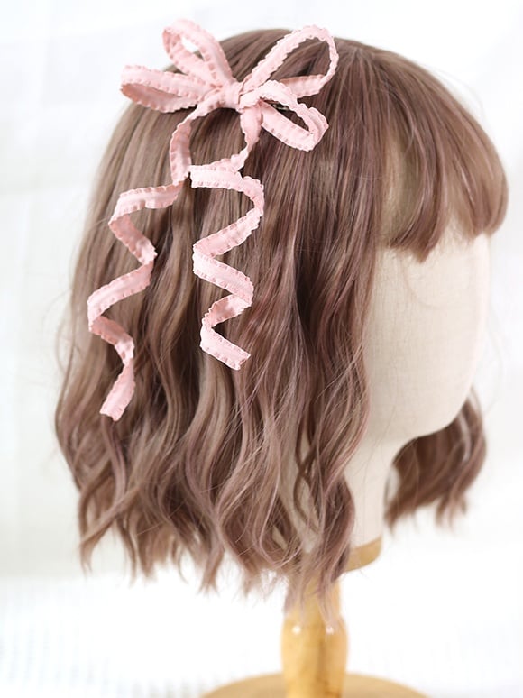 Cute Single Hairclip Ribbon Bowknot Colors Curly Sweet 8 Lolita and
