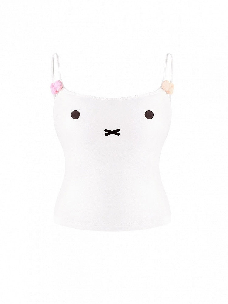 Cute White Bear-Themed Cami Top - serendipity