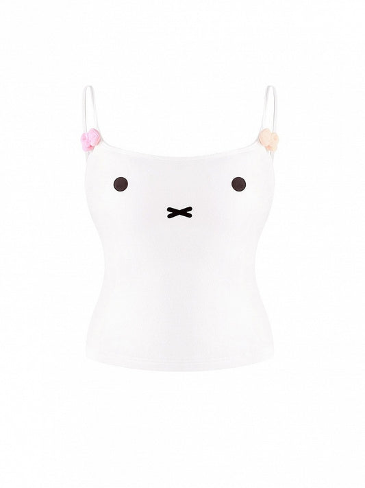 Cute White Bear-Themed Cami Top - serendipity