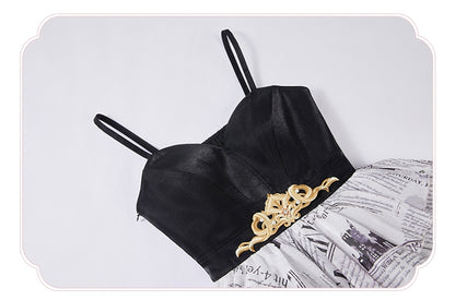 Newspaper Layered Handkerchief Skirt Elegant Dress Lolita Jumper Skirt