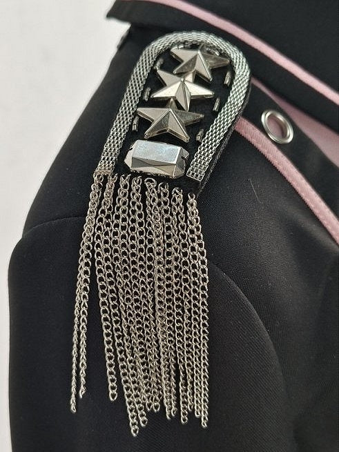 with Military Star Chain Silver Lolita and Shoulder Accents Badge