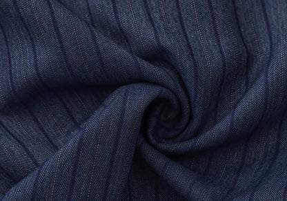 Ouji Fabric Shorts Lolita Dark Blue Straight-leg Striped