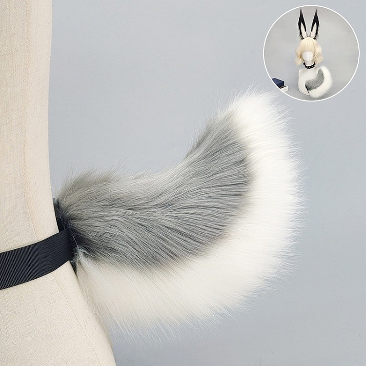 Fur Tail Khaki/Gray Lolita Cute Bunny Faux