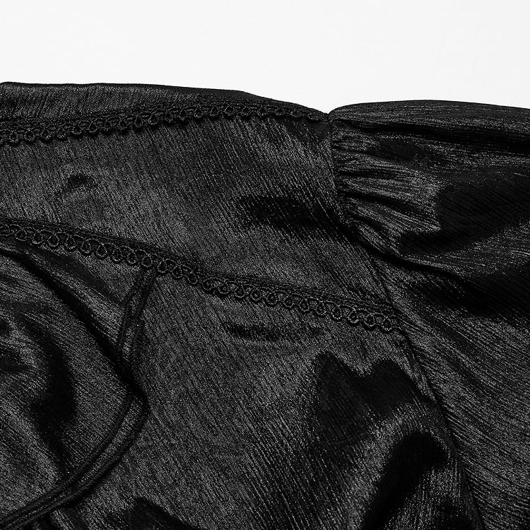 Goth Black Shirt Men's Gentleman