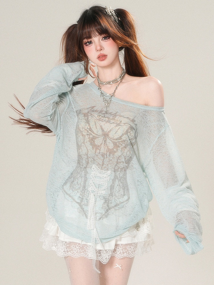 Glamorous Lange Ärmel zum Schnüren Top Detail Sonnengrün/Beige Schutz