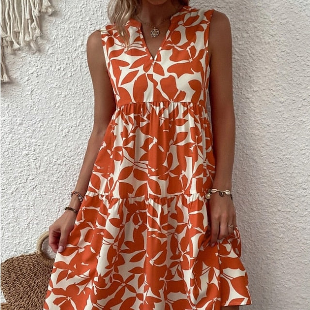 Women's Mini Dress Floral Dress Print Dress Classic Modern