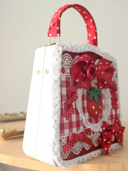 Crossbody/Hand Bag Lolita Gingham Strawberry