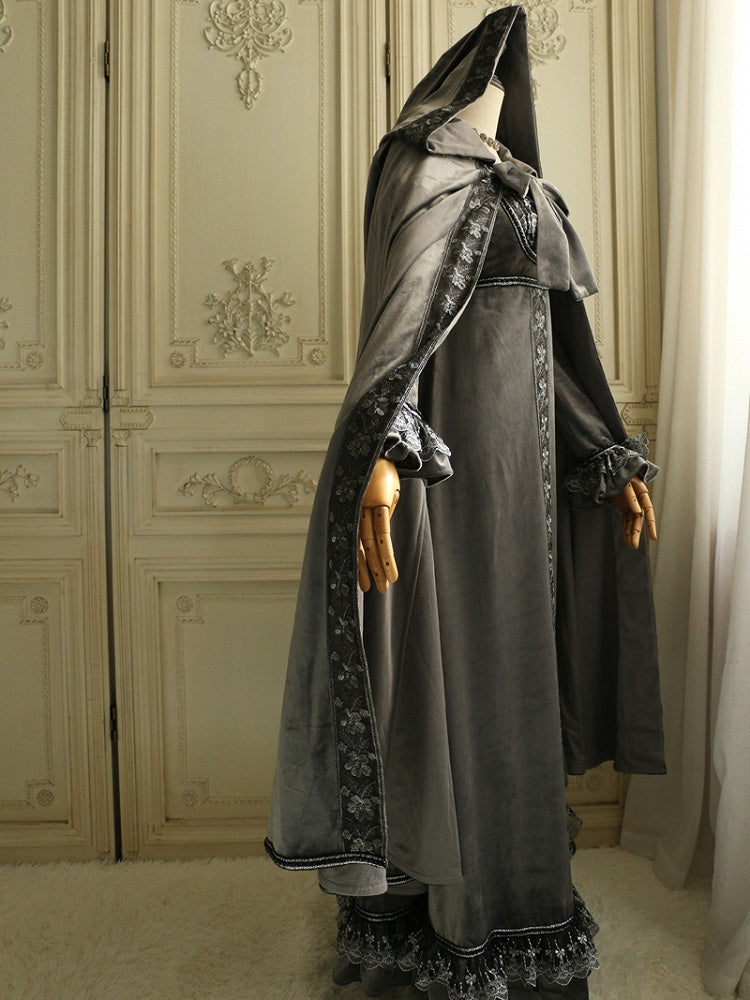 Gray Velvet Cloak