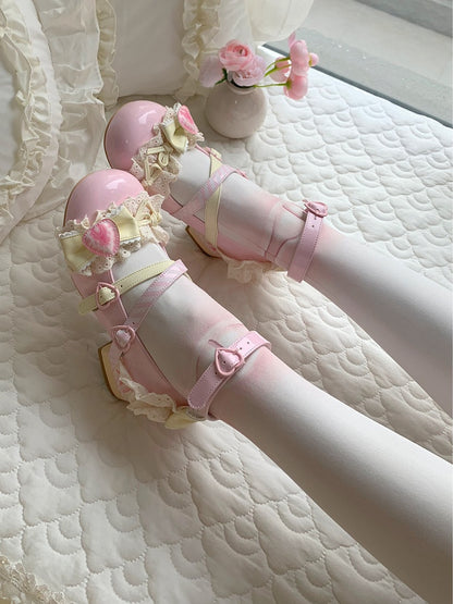Shoes Cake Strawberry Lolita Mary Jane Pink Cheese Sweet