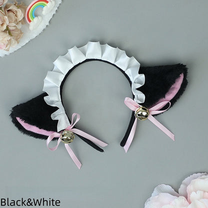 Decorations KC Plush Bell Lolita Bow Kitty Ear and Theme 3 Maid with Colors