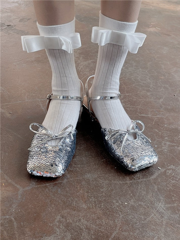 Bowknot Calf Socks Options Details Color 4