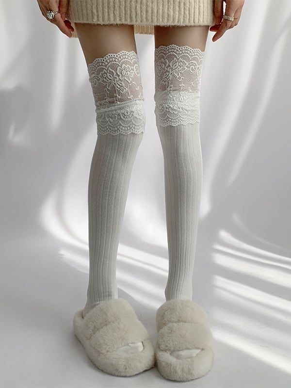 Stockings Paneled Colors 5 Lace
