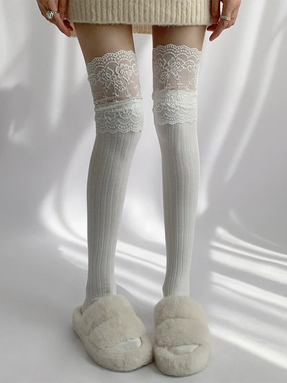 Stockings Paneled Colors 5 Lace