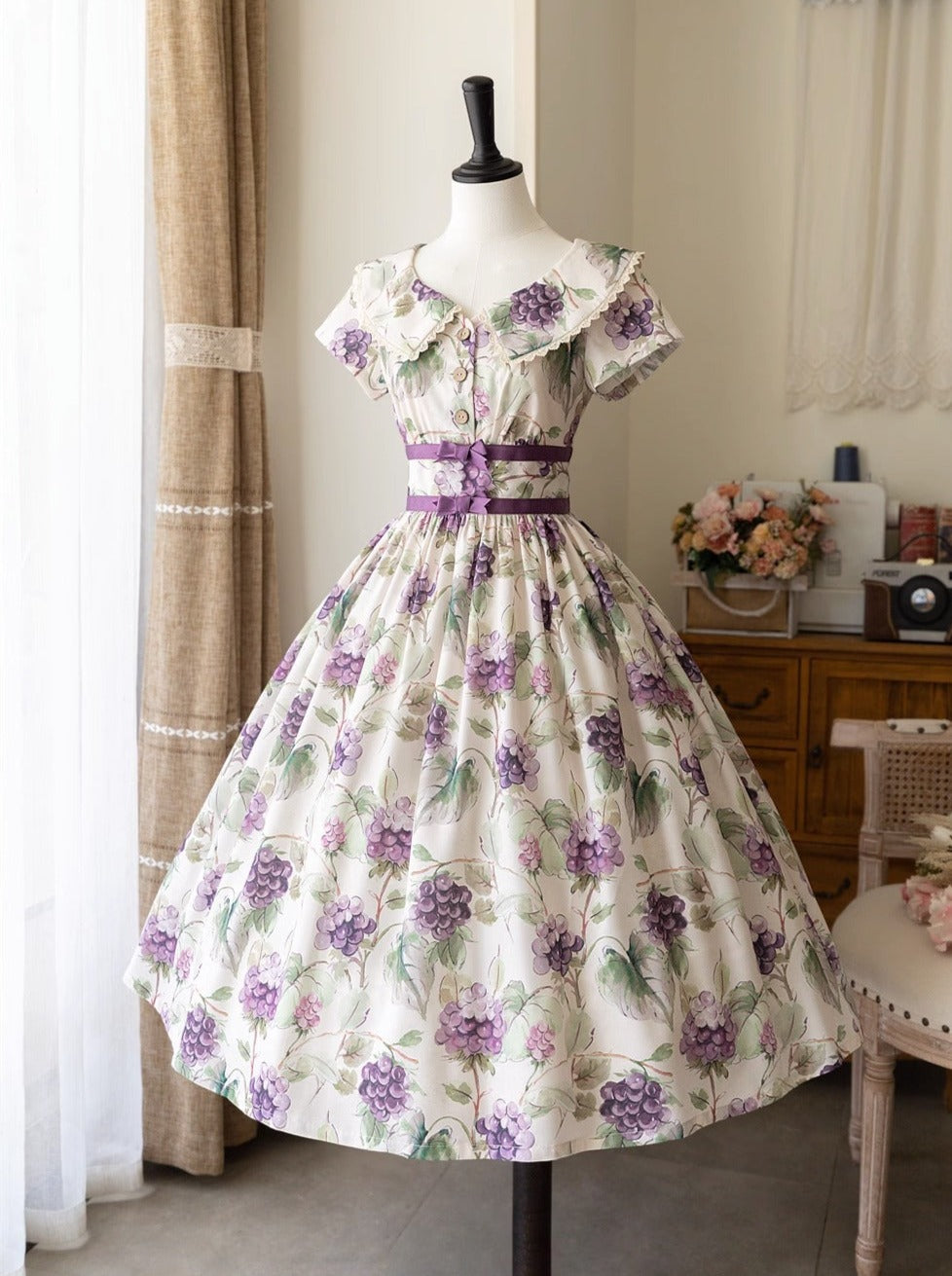 Mark Retro Lolita Kleid mit Blumentaille