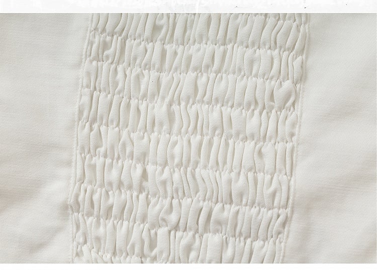 Black/White Crossover Design Bead Hem Details Fringe Baroque