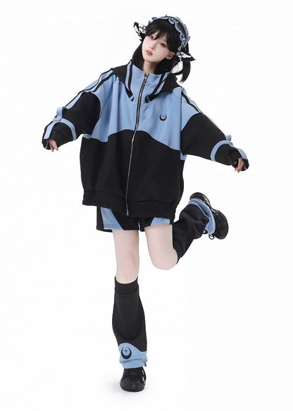Blue Black Shorts and