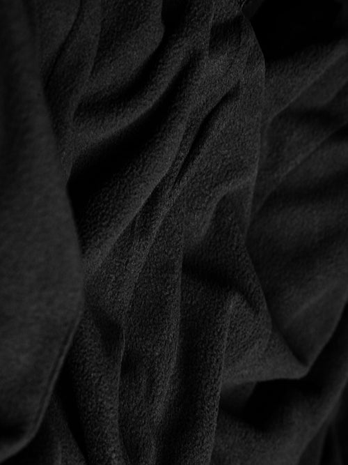 Asymmetric Sweater Black Coat Diagonal Punk Hem