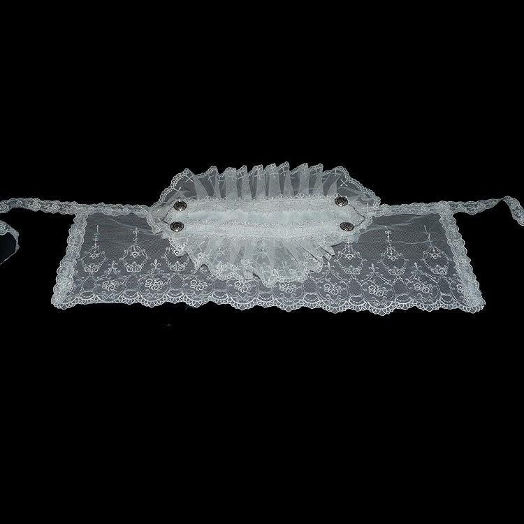 Hairband Lolita Lace White/Black Gothic