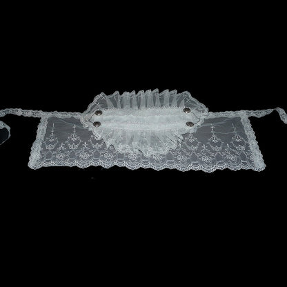 Hairband Lolita Lace White/Black Gothic