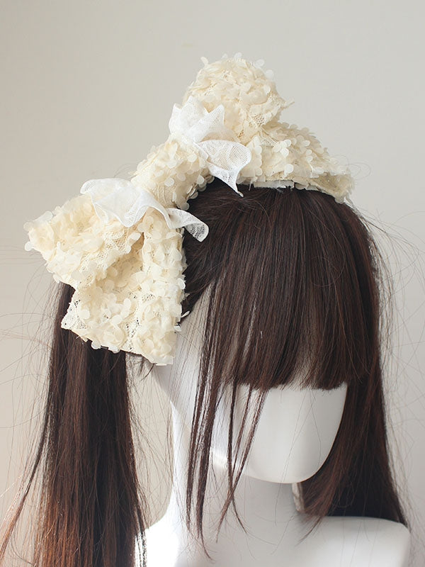 Bowknot Options Hairclip 5 Color Lace Design Trim Petal