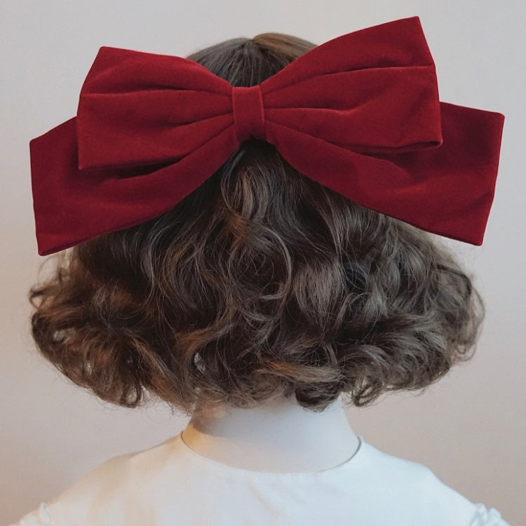 Bow Big Red Velvet Haiclip