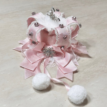 Hat Accents) Mini Lolita Set Pom-Pom (Snowflake Multi-Color