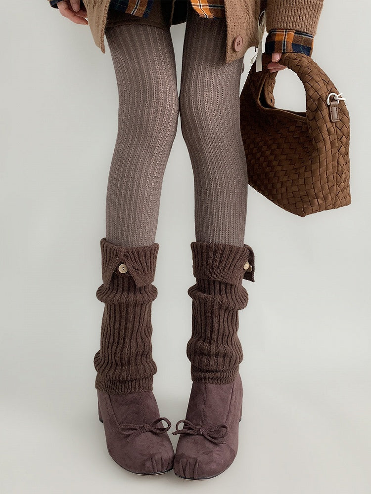 Button Warmers Colors) Ribbed (2 Leg Cuff