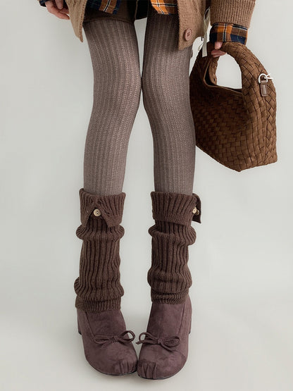 Button Warmers Colors) Ribbed (2 Leg Cuff