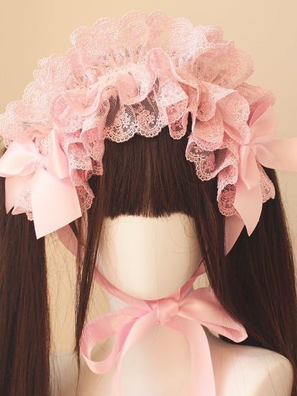 Bowknot Details Lace Trim Hairband