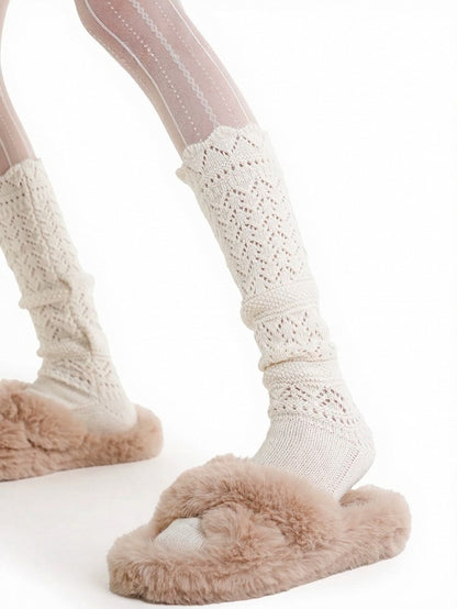 4-Color Knit Ruffled Cuff Leg Warmers - ModaSwings