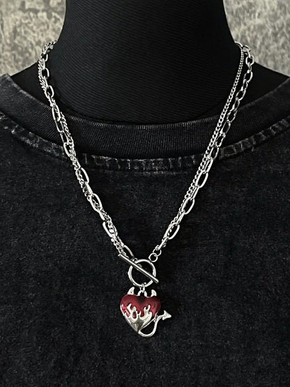 Silver Heart Pendant Necklace - Strange Sugar
