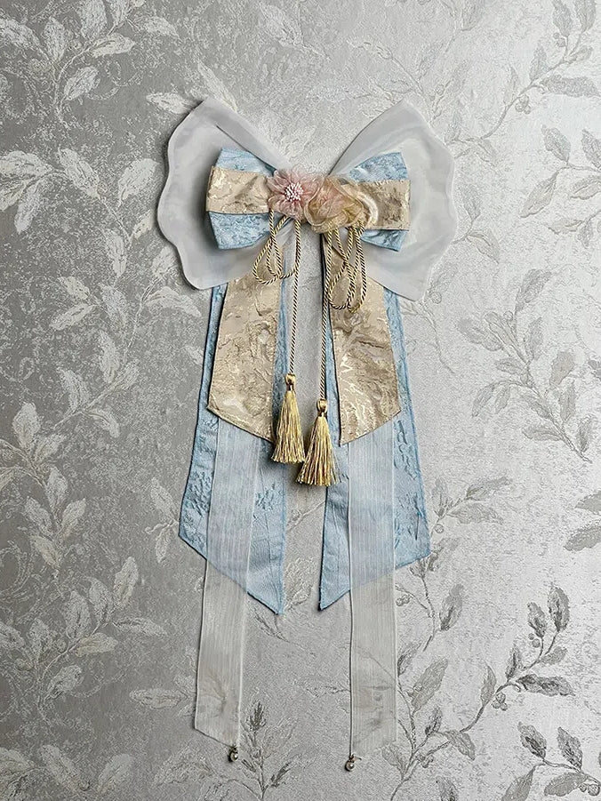 Big Purple Hairclip Bowknot Pink / Blue