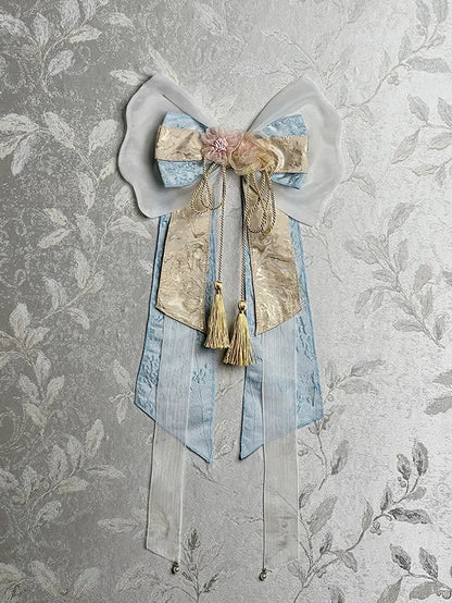 Big Purple Hairclip Bowknot Pink / Blue