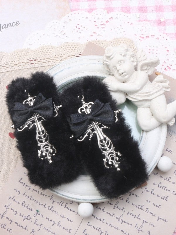 Options Color Cross Kei 4 Plush Jirai Bow Hairclip