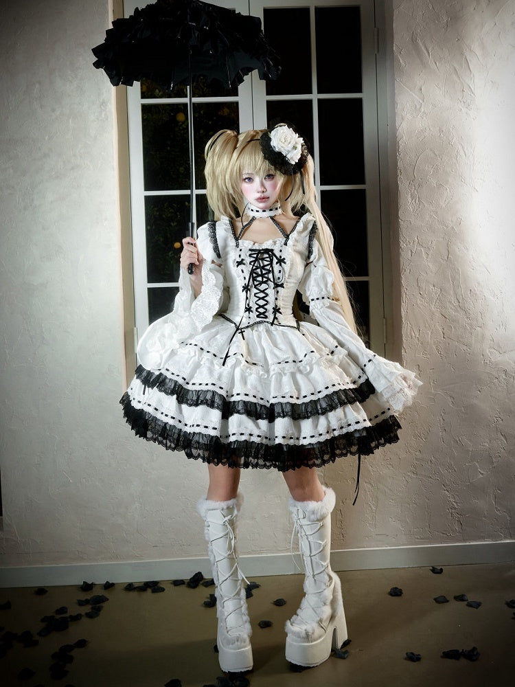 Girl Sleeves Top Outfit Skirt Lolita Detachable Fanart Magic Fashion Puff Gothic +